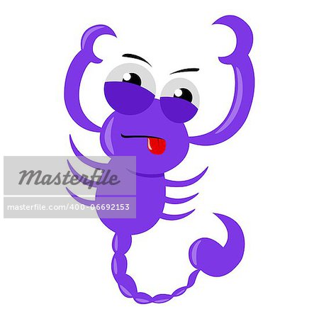 Vector illustration of Scorpio in cartoon style