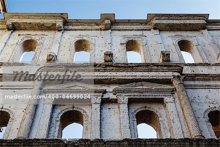 Ancient Roman Gate Porta Borsari in Verona, Veneto, Italy