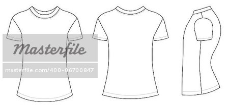 Outline t-shirt vector illustration isolated on white. EPS8 file available.  You can change the color or you can add your logo easily.