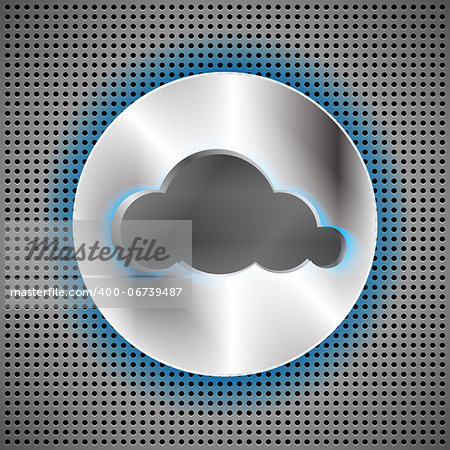 Cloud computing futuristic background. Vector illustration