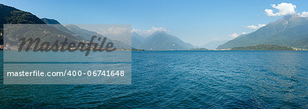 Lake Como (Italy) summer evening  view from ship board.