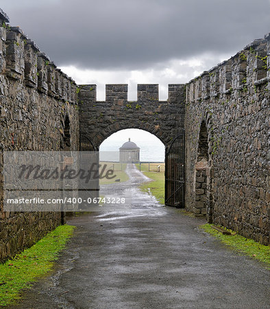 Downhill Demesne and Mussenden temple, Co. Londonderry, North Ireland. Downhill House was built in the early 1770s for Frederick Hervey, the 4th Earl of Bristol after he was made Bishop of Derry in 1768.