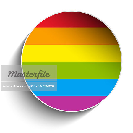 Vector - Gay Flag Circle Striped Sticker