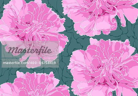 Floral illustration on darck background