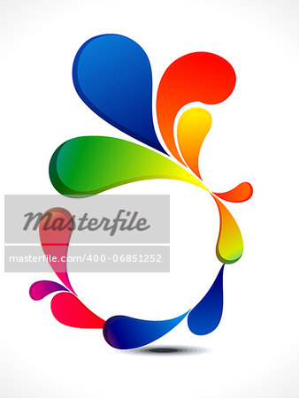 abstract colorful floral circle vector illustration