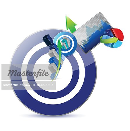 target business concept illustration design over a white background