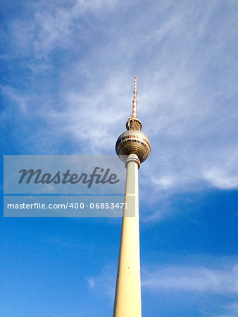 Tv tower or Fersehturm in Berlin,Germany.take with mobile phone
