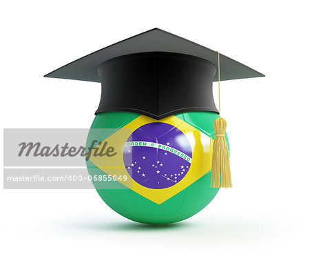 School of Brazilian football on a white background