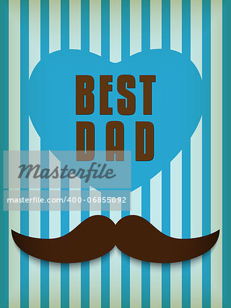 Vector - Happy Father Day Mustache Love