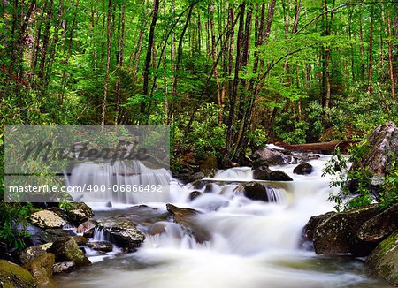 cascades in the Smoky Mountains of Tennessee, USA.