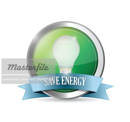 Energy saving and simple light. illustration design over white