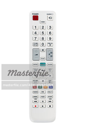 White remote control. Isolated on white background