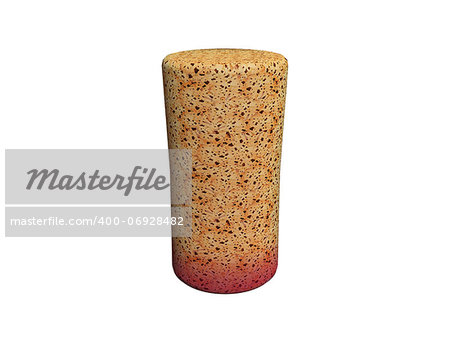 red wine cork isolated on white background