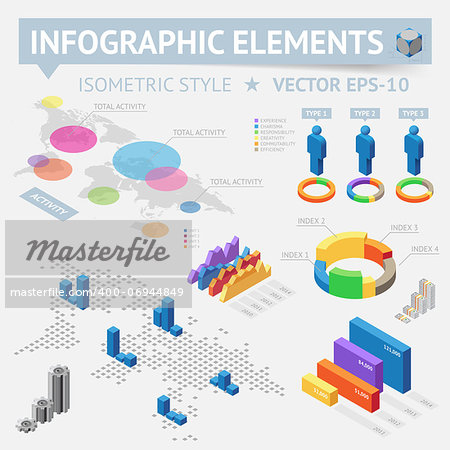 Infographic design elements. Vector saved as EPS-10, file contains objects with transparency (shadows etc.)