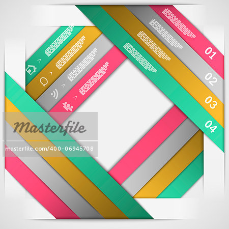 Paper strips choice template eps10 vector illustration