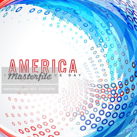 wave style american independence day background