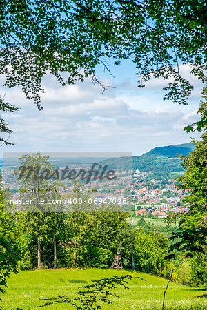 Panoramic view to a city in Germany