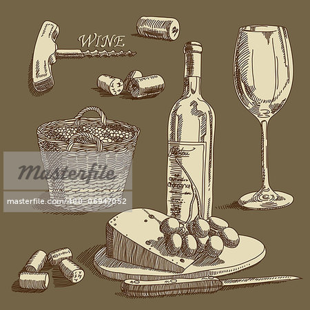 wine background, this illustration may be useful as designer work