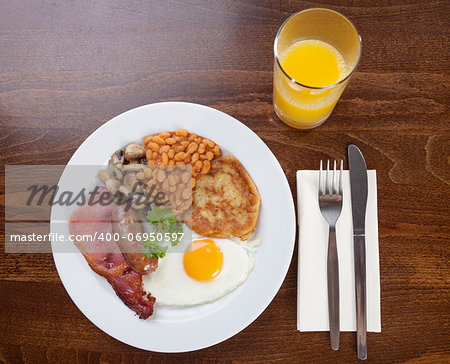 Traditional full English breakfast