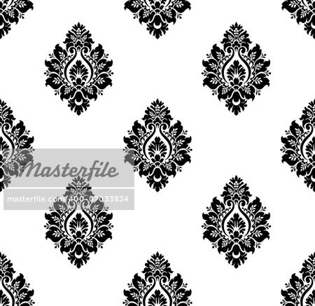 Seamless vintage damask pattern