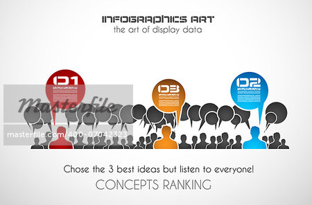 Infographics concept background to display your data in a stylish way. Clean detailaed design for stats, ranking and classifications.