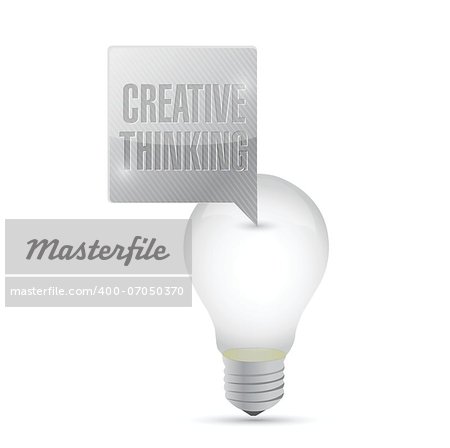 lightbulb creative thinking message illustration design bubble graphic