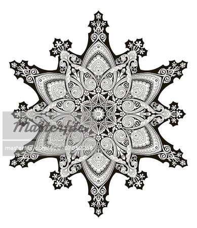 A beautiful Arabic middle eastern floral pattern motif, based on Ottoman ornament