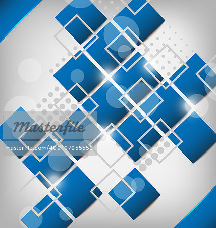 Illustration abstract creative background with squares - vector