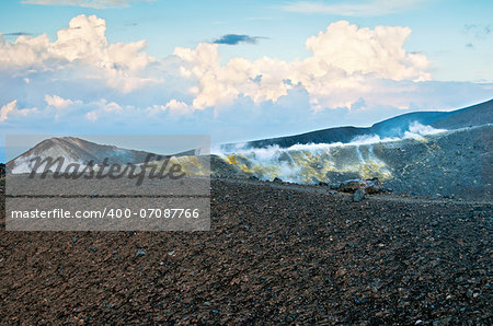 The volcanic landscape. The island of Vulcano.