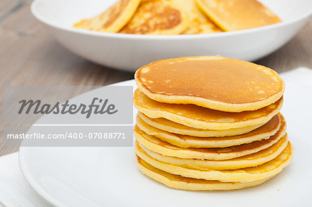Homemade Pancakes on Plate - Shallow Depth of Field