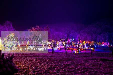 Christmas village in the forrest valley, Croatia