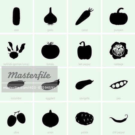 Set of Vegetable icons
