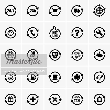 Set of 24 hour icons