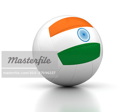 Indian Volleyball Team (isolated with clipping path)