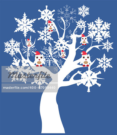 vector snow tree