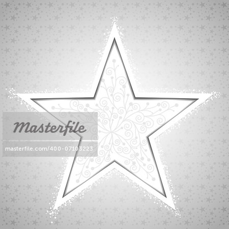 Abstract Christmas Star Snowflake Greeting Card