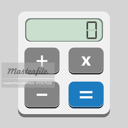 Calculator icon, flat design, vector eps10 illustration