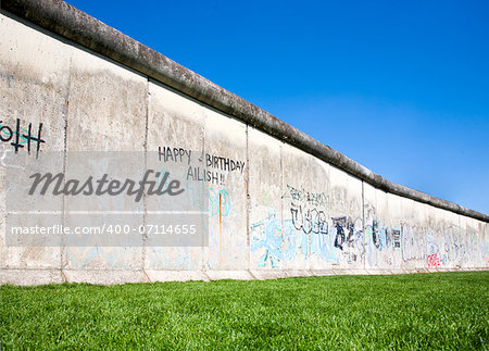 Remaining sections of the Berlin wall