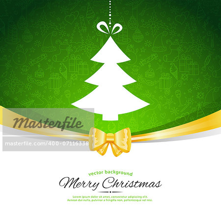 Vector illustration of Xmas tree