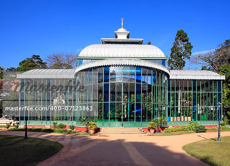 Orquidário the crystal palace of the ancient imperial city of petropolis in rio de janeiro state in brazil