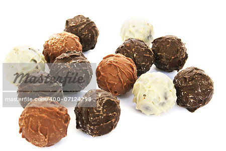 Chocolate isolated on white background.