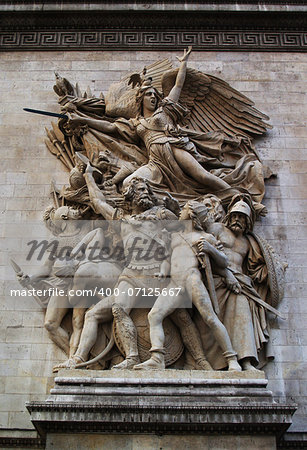 Low relief Marseillaise on Triumphal Arch in Paris