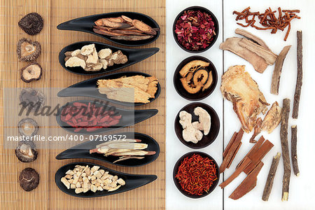 Traditional chinese herbal medicine ingredient selection.