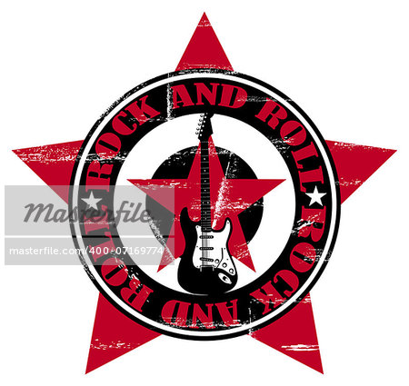 Grunge Rock and Roll wallpaper with guitar decoration