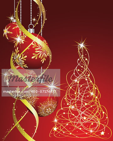 Christmas  festive background. EPS 10 Vector illustration  with transparency and meshes.