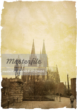 view of Gothic Cathedral in Cologne, Germany