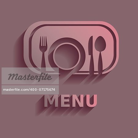 Vector modern restaurant menu design in brown color