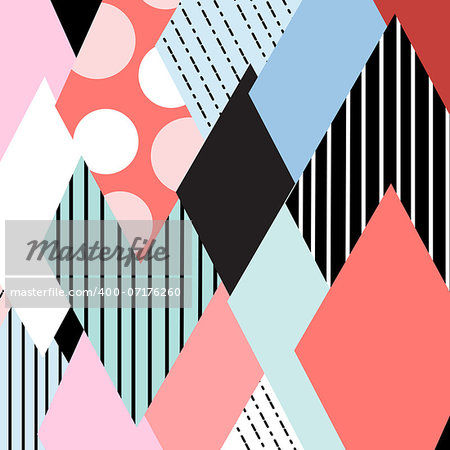 beautiful multi-colored abstract design with different patterns