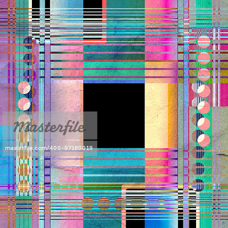 unusual bright colorful geometric abstract pattern of different bands