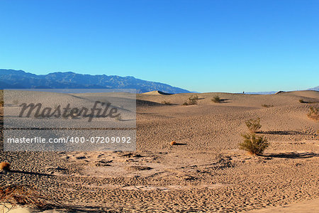 Sand Dunes, Ripples And Mountain Peaks, Death Valley National Park, California